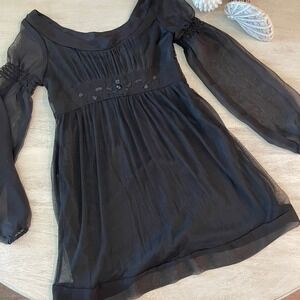 Girls' Y2K Mary-Kate & Ashley Olsen Black Babydoll Top NWT
